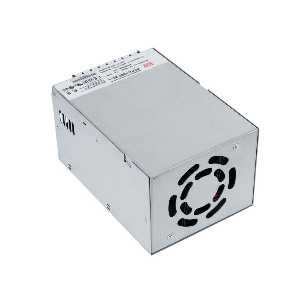 GLOBOSTAR® MEANWELL-PSPA1000-24 90792 Τροφοδοτικό/Μετασχηματιστής Class I PELV 1000W 42A AC 220-240V σε DC 24V IP20 - Ρυθμιζόμενo από DC 22V έως DC 28V - Ασημί - Μ17 x Π12 x Υ9.3cm - 3 Χρόνια Εγγύηση