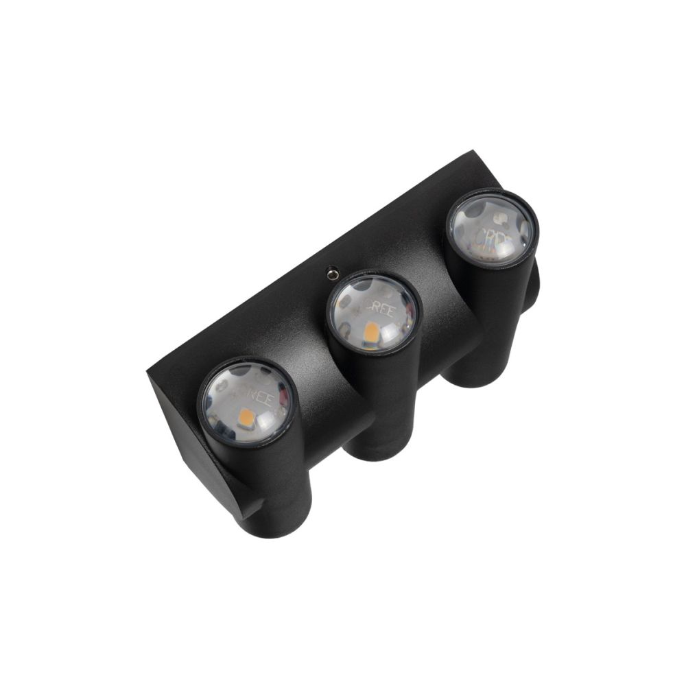 GLOBOSTAR® ARC 60680 Μοντέρνο Φωτιστικό Τοίχου - Απλίκα LED 12W 1500lm 30° AC 220-240V Αδιάβροχο IP65 Θερμό Λευκό 2700K - CREE XPE Chip & TÜV SÜD Driver - Μαύρο Ματ - Μ14 x Π4.8 x Υ11.5cm - 5 Χρόνια Εγγύηση