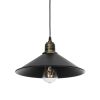 GLOBOSTAR® FERRO 203-0082 Μοντέρνο Κρεμαστό Φωτιστικό Οροφής με Ντουί 1 x E27 AC 220-240V IP20 - Μαύρο & Μπρούτζινο - Μ30 x Π30 x Υ15cm