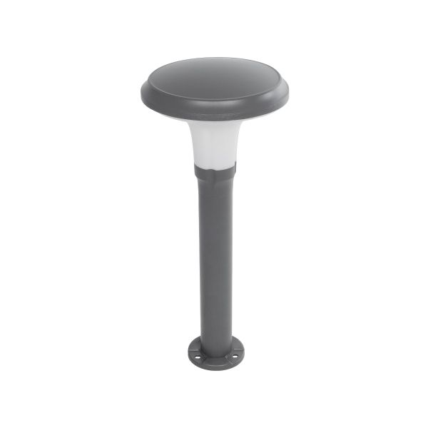 GLOBOSTAR® WHISPER 90548 Φωτιστικό Κολωνάκι Κήπου με Ντουί 1 x E27 AC 220-240V Αδιάβροχο IP65 - Γκρι Ανθρακί - Μ27 x Π27 x Υ79cm