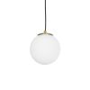 GLOBOSTAR® GLOBIDIO 204-0195 Μοντέρνο Κρεμαστό Φωτιστικό Οροφής με Ντουί 1 x E27 AC 220-240V IP20 - Χρύσο & Λευκό - Μ15 x Π15 x Υ15cm