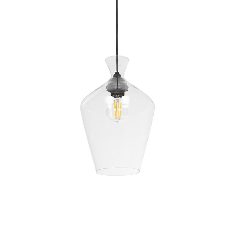 GLOBOSTAR® BALU 206-0040 Μοντέρνο Κρεμαστό Φωτιστικό Οροφής με Ντουί 1 x E27 AC 220-240V IP20 - Διάφανο - Μ20 x Π20 x Υ32cm