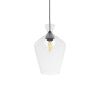 GLOBOSTAR® BALU 206-0040 Μοντέρνο Κρεμαστό Φωτιστικό Οροφής με Ντουί 1 x E27 AC 220-240V IP20 - Διάφανο - Μ20 x Π20 x Υ32cm