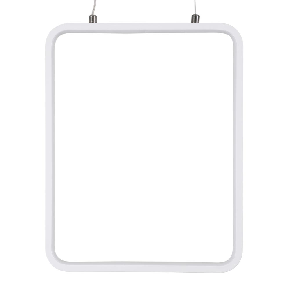 GLOBOSTAR® NEROBA 61303 Μοντέρνο Κρεμαστό Φωτιστικό Οροφής LED 18W 1980lm 360° AC 220-240V IP20 Ρυθμιζόμενο Λευκό CCT με On/Off 2700K/4500K/6000K - Lumileds SMD Chip - Λευκό Ματ - Μ29 x Π2 x Υ36cm - 3 Χρόνια Εγγύηση