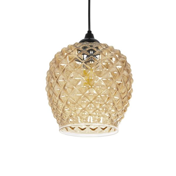 GLOBOSTAR® KEGEL 206-0007 Μοντέρνο Κρεμαστό Φωτιστικό Οροφής με Ντουί 1 x E27 AC 220-240V IP20 - Μελί - Μ19 x Π19 x Υ19cm