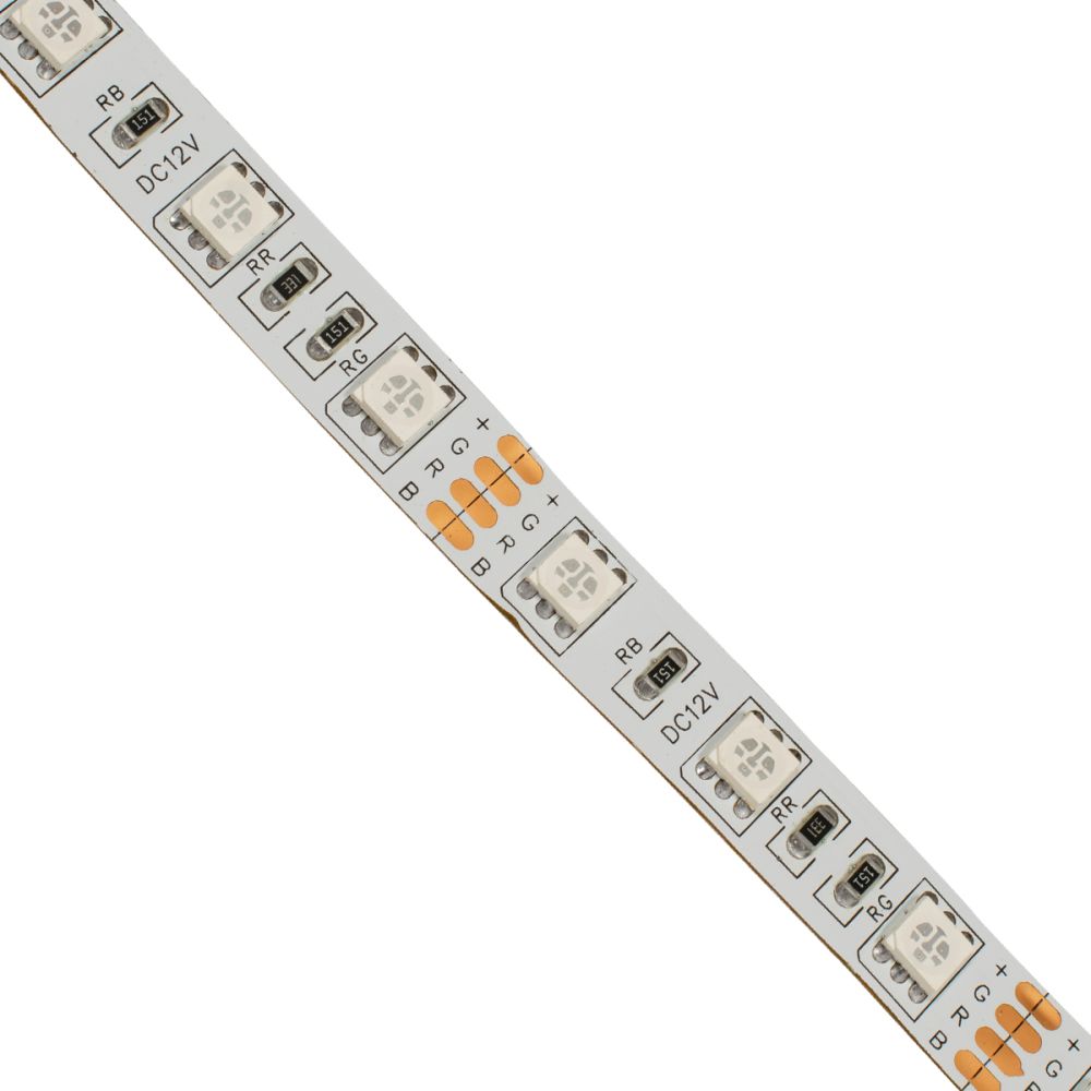 GLOBOSTAR® LUMAR 70029 Ταινία LED 14.4W/m 936lm/m 120° DC 12V IP20 60 x SMD5050 Chip/m Πολύχρωμο RGB Dimmable - Sanan SMD Chip - Μ500 x Π1 x Υ0.2cm - Ρολό 5 Μέτρων - 5 Χρόνια Εγγύηση