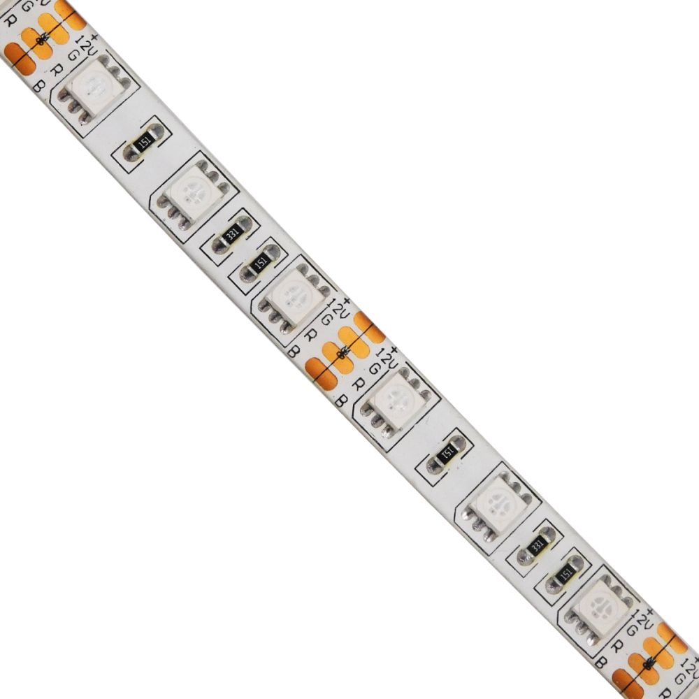GLOBOSTAR® LUMAR 70129 Ταινία LED 14.4W/m 936lm/m 120° DC 12V Αδιάβροχη IP65 60 x SMD5050 Chip/m Πολύχρωμο RGB Dimmable - Sanan SMD Chip - Μ500 x Π1 x Υ0.2cm - Ρολό 5 Μέτρων - 5 Χρόνια Εγγύηση
