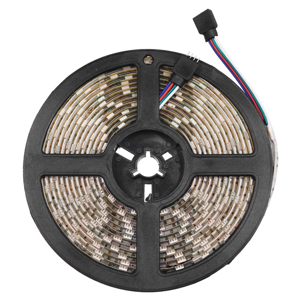 GLOBOSTAR® LUMAR 70129 Ταινία LED 14.4W/m 936lm/m 120° DC 12V Αδιάβροχη IP65 60 x SMD5050 Chip/m Πολύχρωμο RGB Dimmable - Sanan SMD Chip - Μ500 x Π1 x Υ0.2cm - Ρολό 5 Μέτρων - 5 Χρόνια Εγγύηση