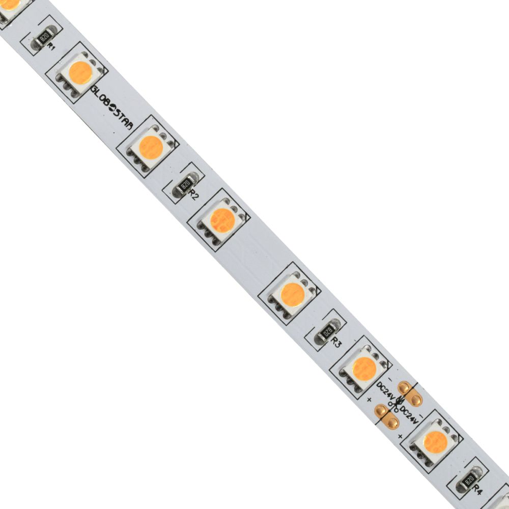 GLOBOSTAR® LUMAR 70227 Ταινία LED 14.4W/m 936lm/m 120° DC 24V IP20 60 x SMD5050 Chip/m Ροζ Dimmable - Sanan SMD Chip - Μ500 x Π1 x Υ0.2cm - Ρολό 5 Μέτρων - 5 Χρόνια Εγγύηση