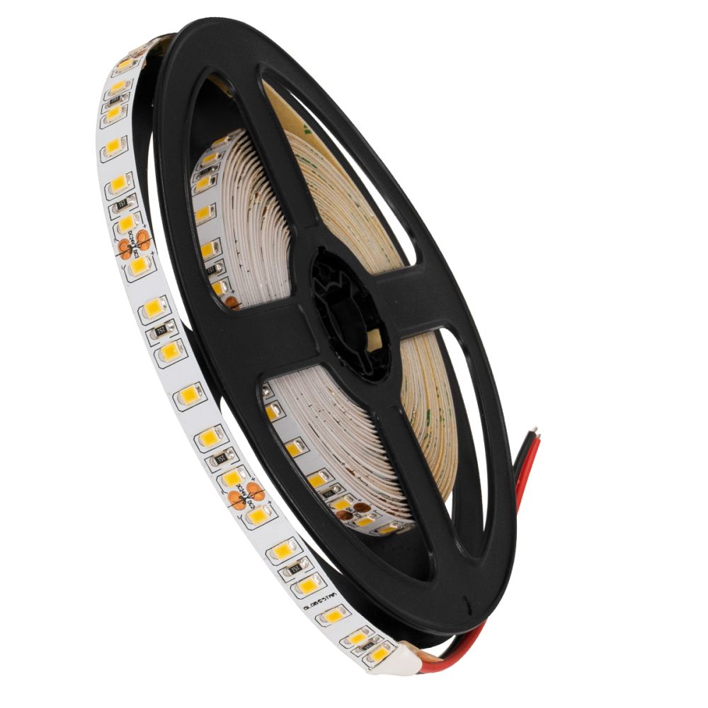 GLOBOSTAR® LUXA 70232 Ταινία LED 8W/m 880lm/m 120° DC 24V IP20 120 x SMD2835 Chip/m Θερμό Λευκό 2700K Dimmable - Sanan SMD Chip - Μ500 x Π0.8 x Υ0.2cm - Ρολό 5 Μέτρων - 5 Χρόνια Εγγύηση