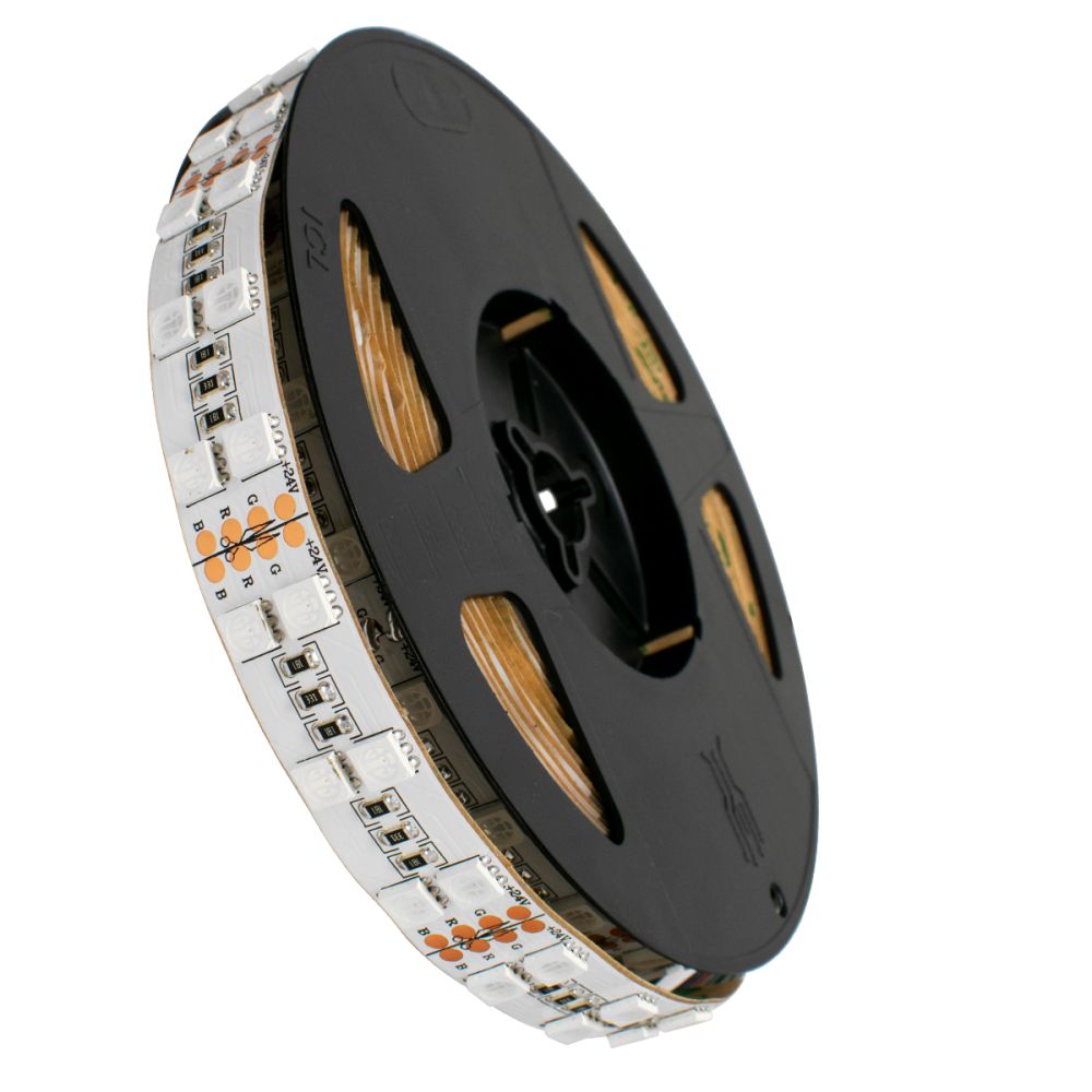 GLOBOSTAR® DUORA 70279 Ταινία LED 28.8W/m 1872lm/m 120° DC 24V IP20 120 x SMD5050 Chip/m Πολύχρωμο RGB Dimmable - Sanan SMD Chip - M500 x Π1.5 x Υ0.2cm - Ρολό 5 Μέτρων - 5 Χρόνια Εγγύηση