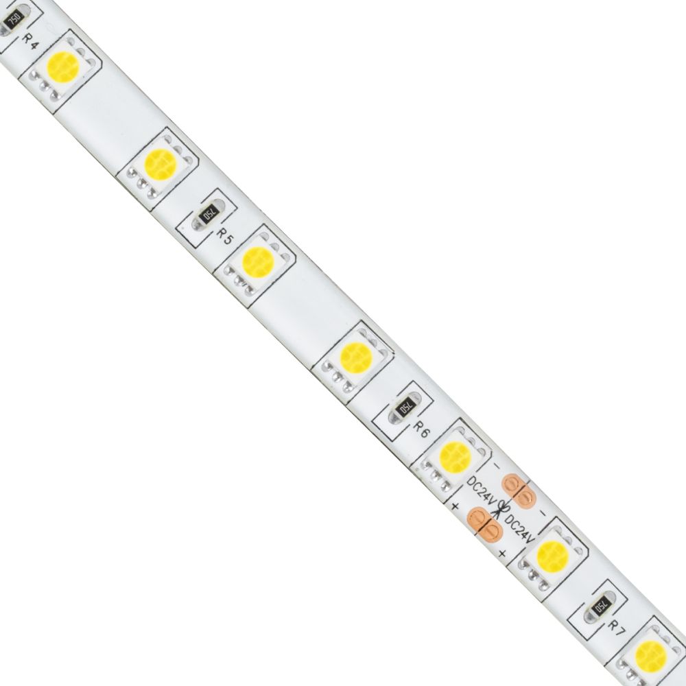 GLOBOSTAR® LUMAR 70321 Ταινία LED 14.4W/m 1368lm/m 120° DC 24V Αδιάβροχη IP65 60 x SMD5050 Chip/m Φυσικό Λευκό 4500K Dimmable - Sanan SMD Chip - Μ500 x Π1 x Υ0.2cm - Ρολό 5 Μέτρων - 5 Χρόνια Εγγύηση
