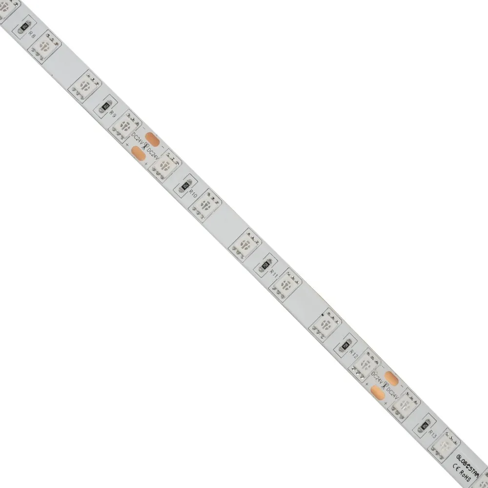 GLOBOSTAR® LUMAR 70326 Ταινία LED 14.4W/m 936lm/m 120° DC 24V Αδιάβροχη IP65 60 x SMD5050 Chip/m Μπλε Dimmable - Sanan SMD Chip - Μ500 x Π1 x Υ0.3cm - Ρολό 5 Μέτρων - 5 Χρόνια Εγγύηση