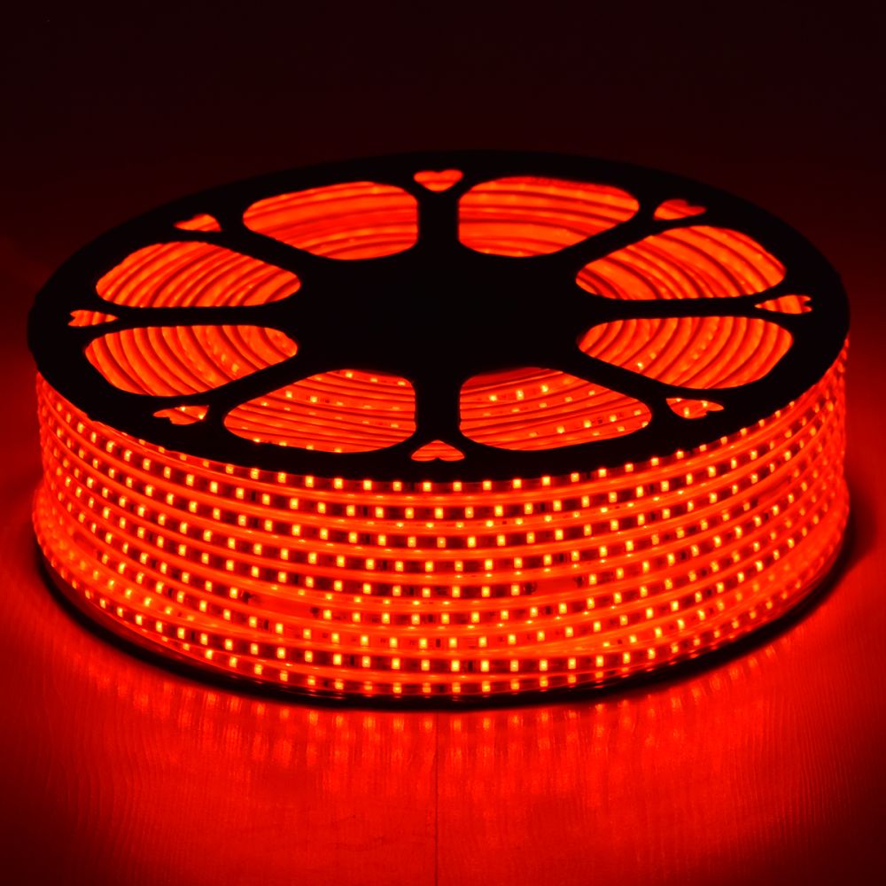 GLOBOSTAR® EPISLIM 70504 Ταινία LED 12W/m 780lm/m 120° DC 220-240V Αδιάβροχη IP65 96 x SMD2835 Chip/m Κόκκινο Dimmable - Epistar SMD Chip - Μ100 x Π1 x Υ0.5cm - 3 Χρόνια Εγγύηση
