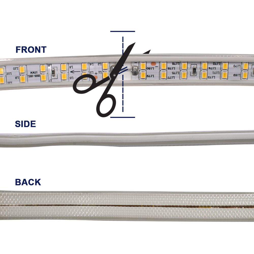 GLOBOSTAR® EPIWIDE 70513 Ταινία LED 24W/m 2040lm/m 120° DC 220-240V Αδιάβροχη IP65 180 x SMD2835 Chip/m Ultra Θερμό Λευκό 2200K Dimmable - Epistar SMD Chip - M100 x Π1.6 x Υ0.7cm - 3 Χρόνια Εγγύηση
