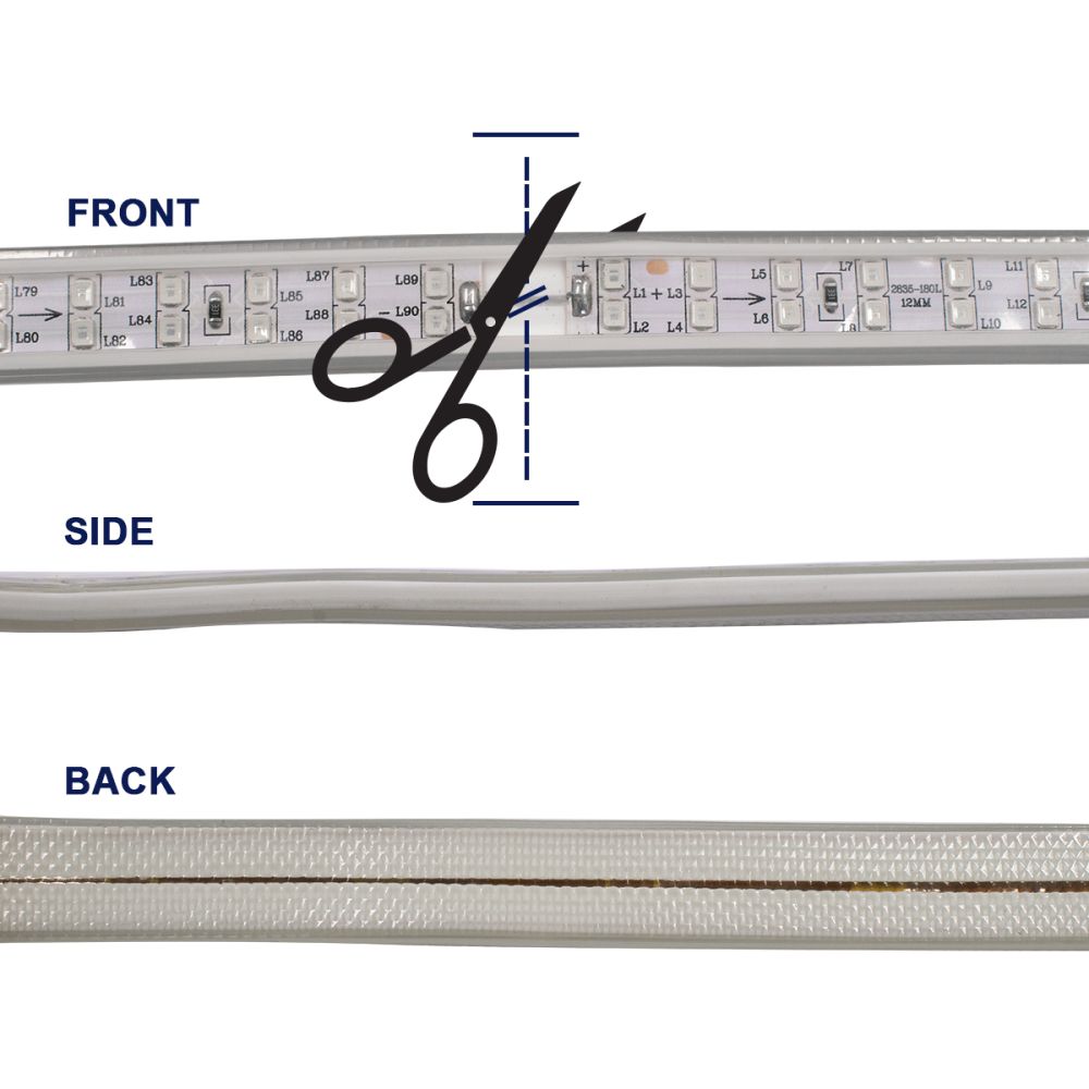 GLOBOSTAR® EPIWIDE 70514 Ταινία LED 24W/m 1560lm/m 120° DC 220-240V Αδιάβροχη IP65 180 x SMD2835 Chip/m Κόκκινο Dimmable - Epistar SMD Chip - M100 x Π1.6 x Υ0.7cm - 3 Χρόνια Εγγύηση