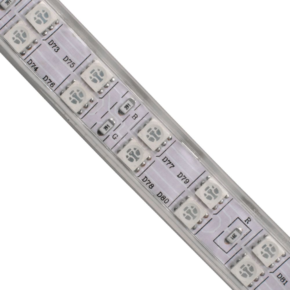 GLOBOSTAR® EPIWIDE 70517 Ταινία LED 24W/m 1560lm/m 120° DC 220-240V Αδιάβροχη IP65 120 x SMD5050 Chip/m Πολύχρωμο RGB Dimmable - Epistar SMD Chip - M100 x Π1.7 x Υ0.7cm - 3 Χρόνια Εγγύηση