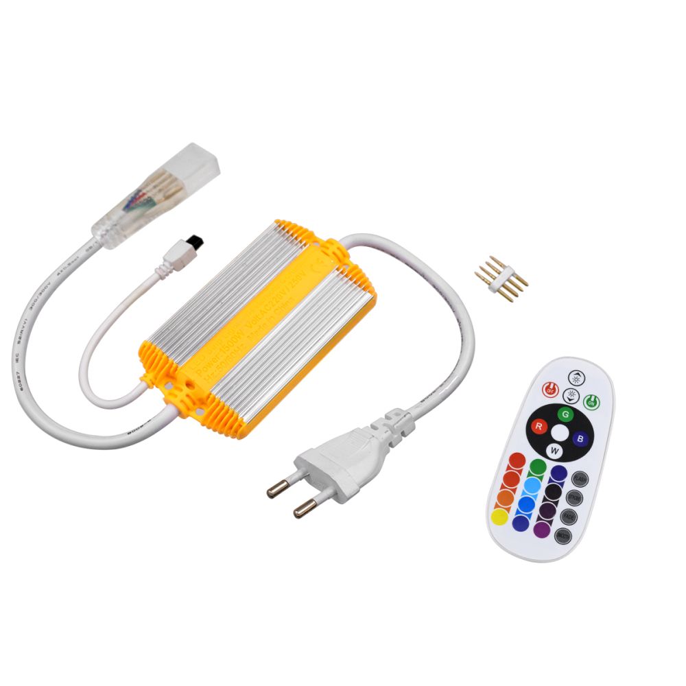 GLOBOSTAR® EPISLIM-B 70521 Dimmer / Controller με IR Ασύρματο Χειριστήριο 6A 1380W AC 220-240V σε DC 220-240V για έως 100 Μέτρα Ταινία LED Αδιάβροχο IP65 Dimmable - Ασημί & Πορτοκαλί - Μ50 x 6 x Υ1.5cm - 2 Χρόνια Εγγύηση