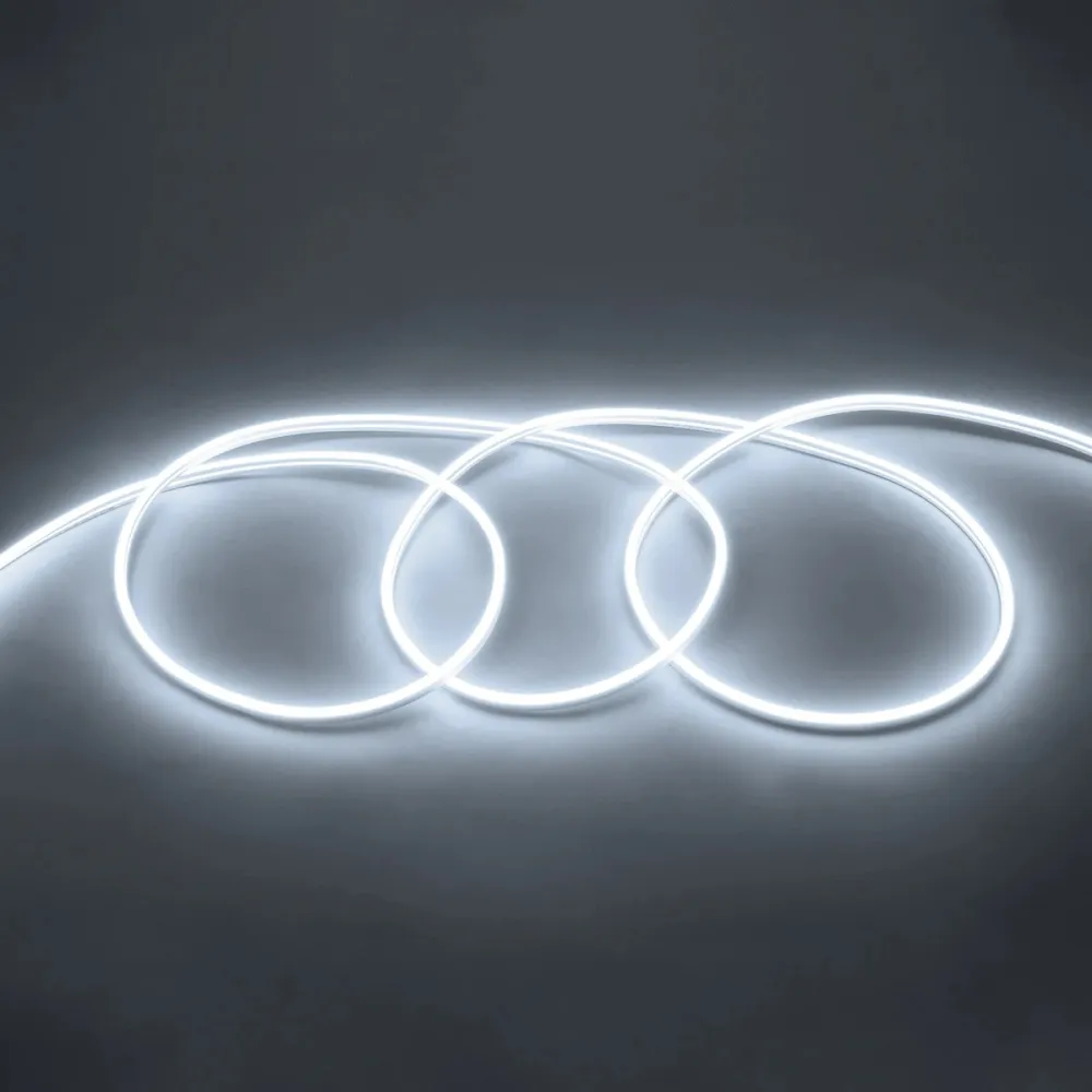 GLOBOSTAR® NEOVALE 70560 Ταινία Neon Flex LED 12W/m 1080lm/m 120° DC 24V Αδιάβροχο IP65 120 x SMD2835 Chip/m Ψυχρό Λευκό 6000K Dimmable - Sanan SMD Chip - Μ100 x Π0.8 x Υ1.6cm - 3 Χρόνια Εγγύηση