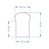 GLOBOSTAR® NEOVALE 70576 Ταινία Neon Flex LED 12W/m 720lm/m 120° DC 220-240V Αδιάβροχο IP65 120 x SMD2835 Chip/m Ultra Θερμό Λευκό 2200K Dimmable - Sanan SMD Chip - Μ100 x Π0.8 x Υ1.6cm - 3 Χρόνια Εγγύηση
