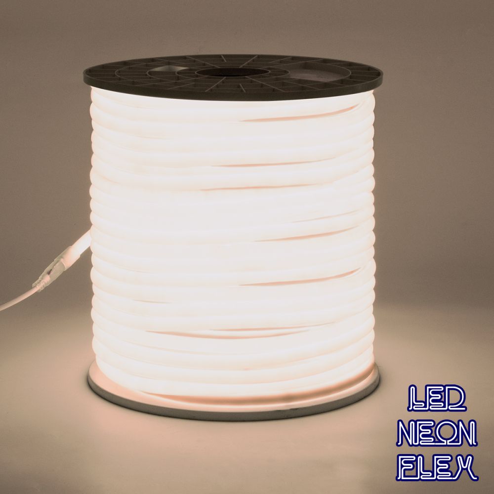 GLOBOSTAR® NEOTUBE 70591 Ταινία Neon Flex LED 12W/m 960lm/m 360° DC 220-240V Αδιάβροχο IP65 120 x SMD2835 Chip/m Φυσικό Λευκό 4500K Dimmable - Sanan SMD Chip - Μ100 x Π1.3 x Υ1.3cm - 3 Χρόνια Εγγύηση