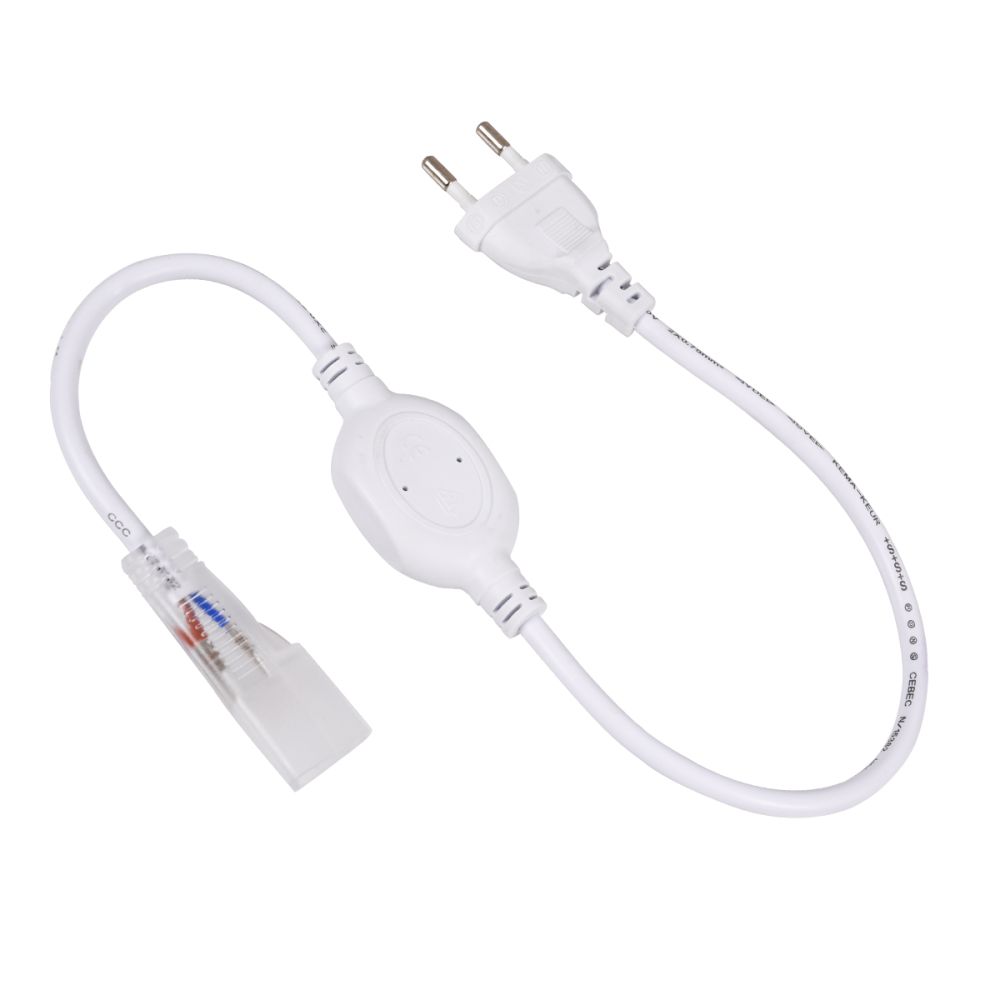 GLOBOSTAR® NEOVALE-A 70612 Μεταλλάκτης Τροφοδοσίας 6A 1380W AC 220-240V σε DC 220-240V για έως 100 Μέτρα Neon Flex LED Αδιάβροχο IP65 - Λευκό - Μ53 x Π3.5 x Υ1.5cm - 2 Χρόνια Εγγύηση