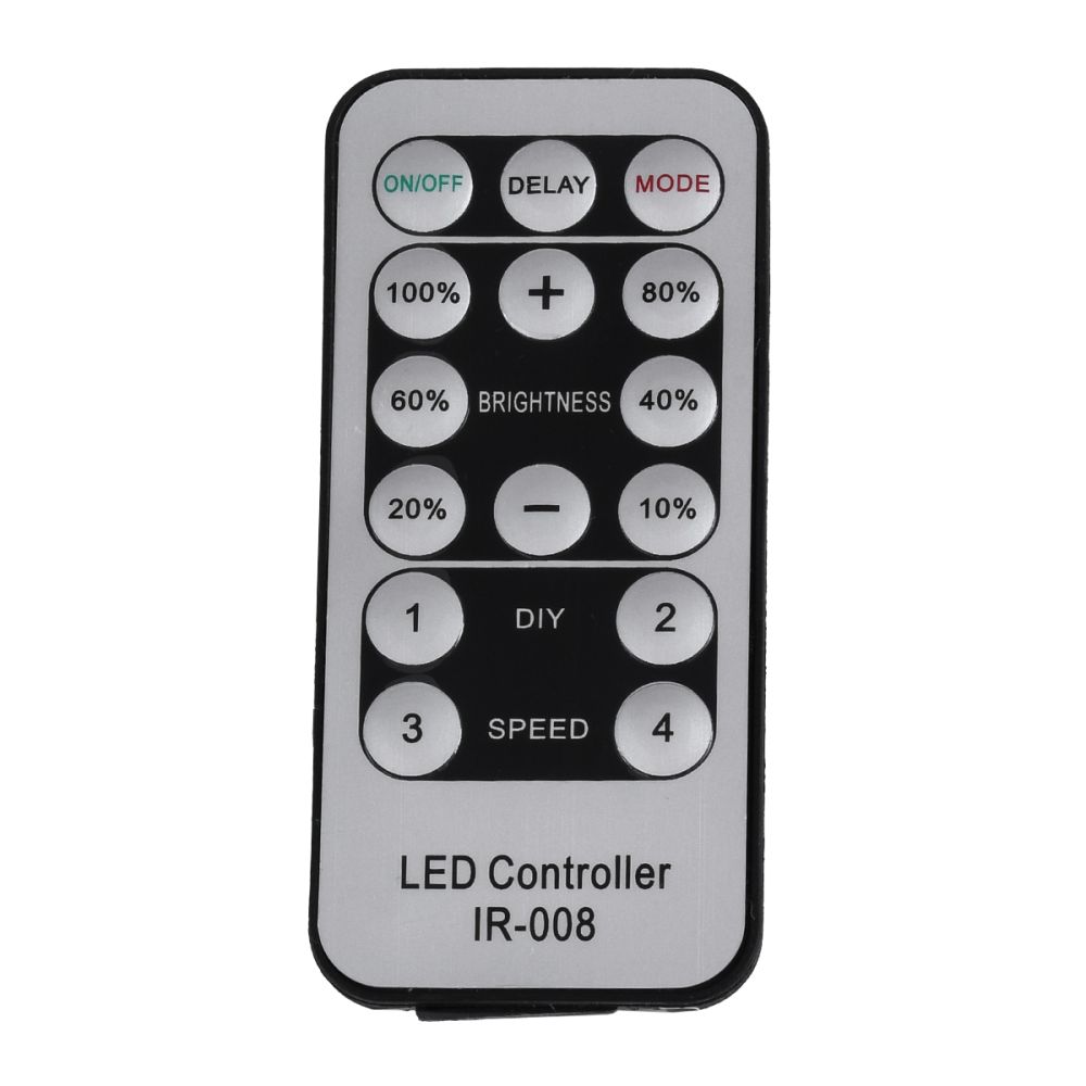 GLOBOSTAR® NEOTUBE-A 70646 Dimmer / Controller με IR Ασύρματο Χειριστήριο 6A 1380W AC 220-240V σε DC 220-240V για έως 100 Μέτρα Neon Flex LED Αδιάβροχο IP44 Dimmable - Λευκό - Μ57 x 5 x Υ3.5cm - 2 Χρόνια Εγγύηση