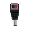 GLOBOSTAR® STRIPDC 70677 Ταχυσύνδεσμος DC Jack 5.5x2.1mm Αρσενικός σε Πατητή Κλέμα IP20 - Μαύρο - Μ4.1 x Π1.5 x Υ2cm