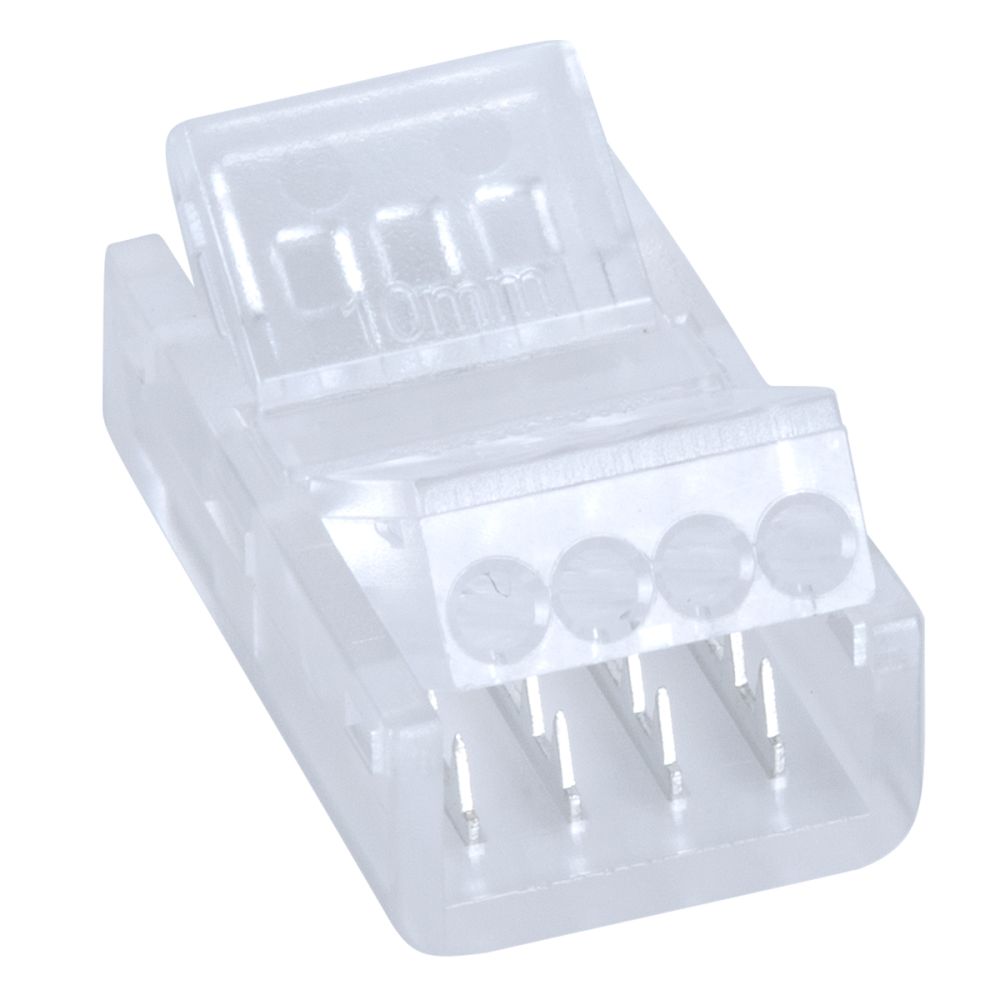 GLOBOSTAR® STRIPCON 70688 Ταχυσύνδεσμος για RGB Ταινία LED 10mm σε 4 Καλώδια IP20 - Διάφανο - Μ2.1 x Π1.3 x Υ0.7cm