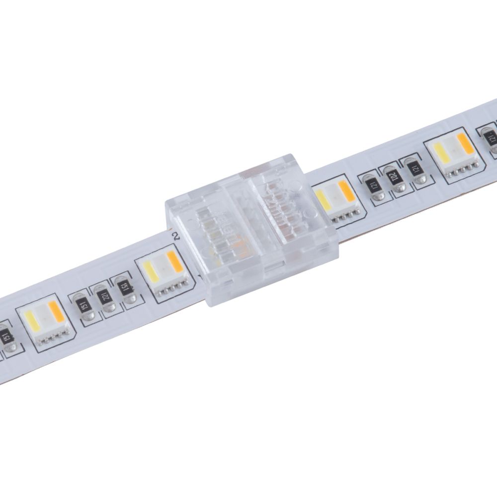 GLOBOSTAR® STRIPCON 70689 Ταχυσύνδεσμος για RGBW+WW Ταινία LED 12mm σε 12mm IP20 - Διάφανο - Μ1.9 x Π1.6 x Υ0.7cm