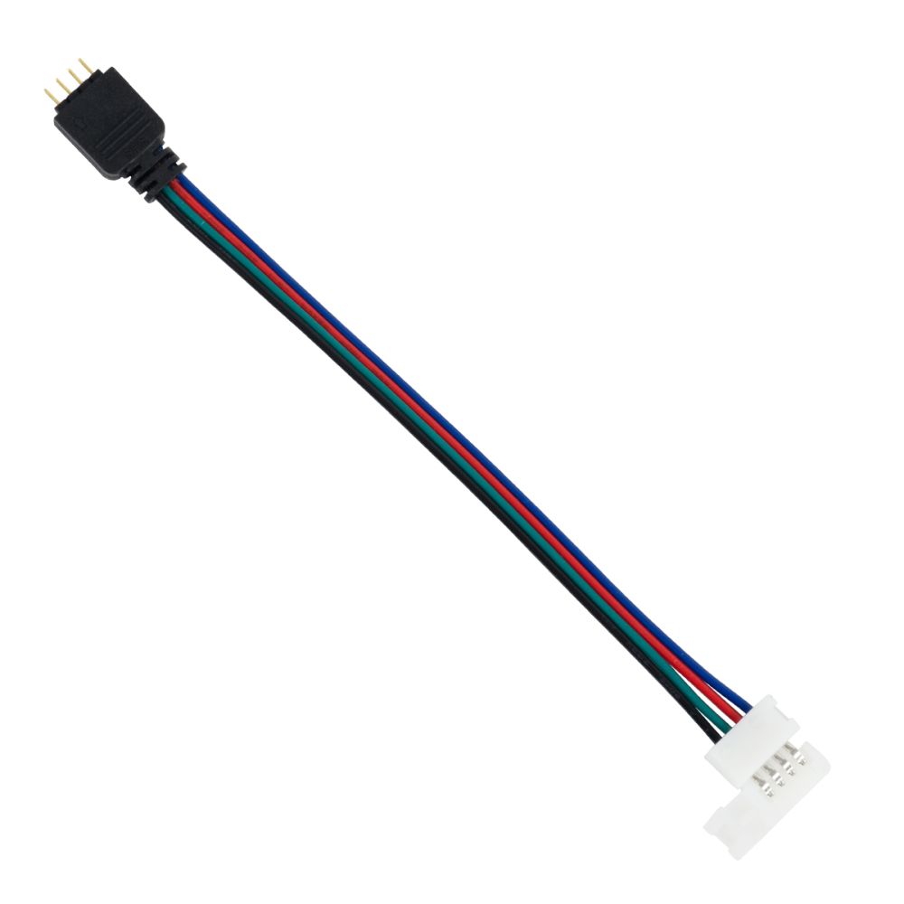 GLOBOSTAR® STRIPCON 70691 Ταχυσύνδεσμος για Ταινία LED RGB 10mm σε 4 Pin Αρσενικό Σύνδεσμο IP20 - Πολύχρωμο - Μ17 x Π1.5 x Υ0.4cm