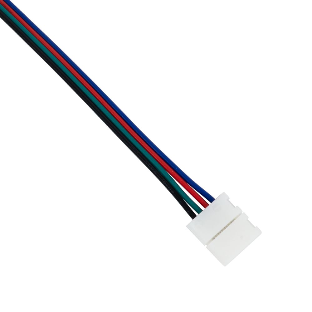 GLOBOSTAR® STRIPCON 70691 Ταχυσύνδεσμος για Ταινία LED RGB 10mm σε 4 Pin Αρσενικό Σύνδεσμο IP20 - Πολύχρωμο - Μ17 x Π1.5 x Υ0.4cm