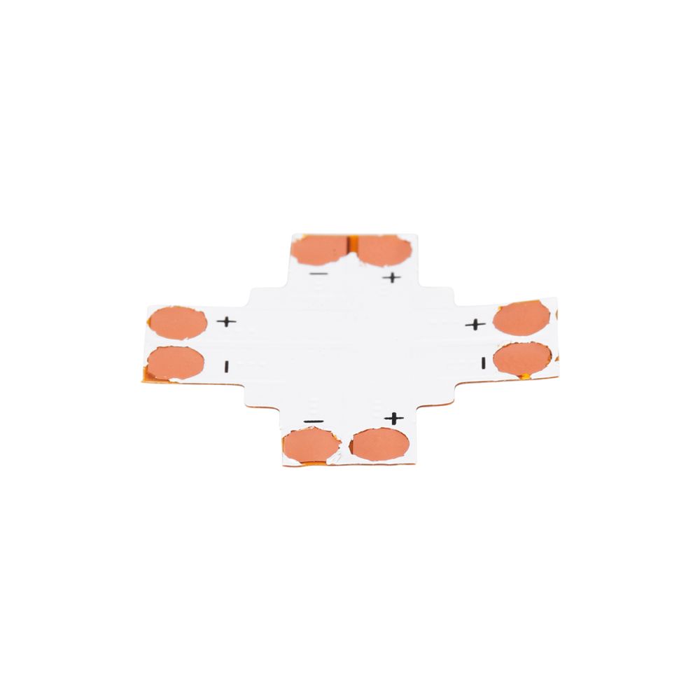 GLOBOSTAR® STRIPCON 70707 + Σύνδεσμος για Μονόχρωμη Ταινία LED 8mm σε 8mm IP20 - Λευκό - Μ2.4 x Π2.4 x Υ0.4cm