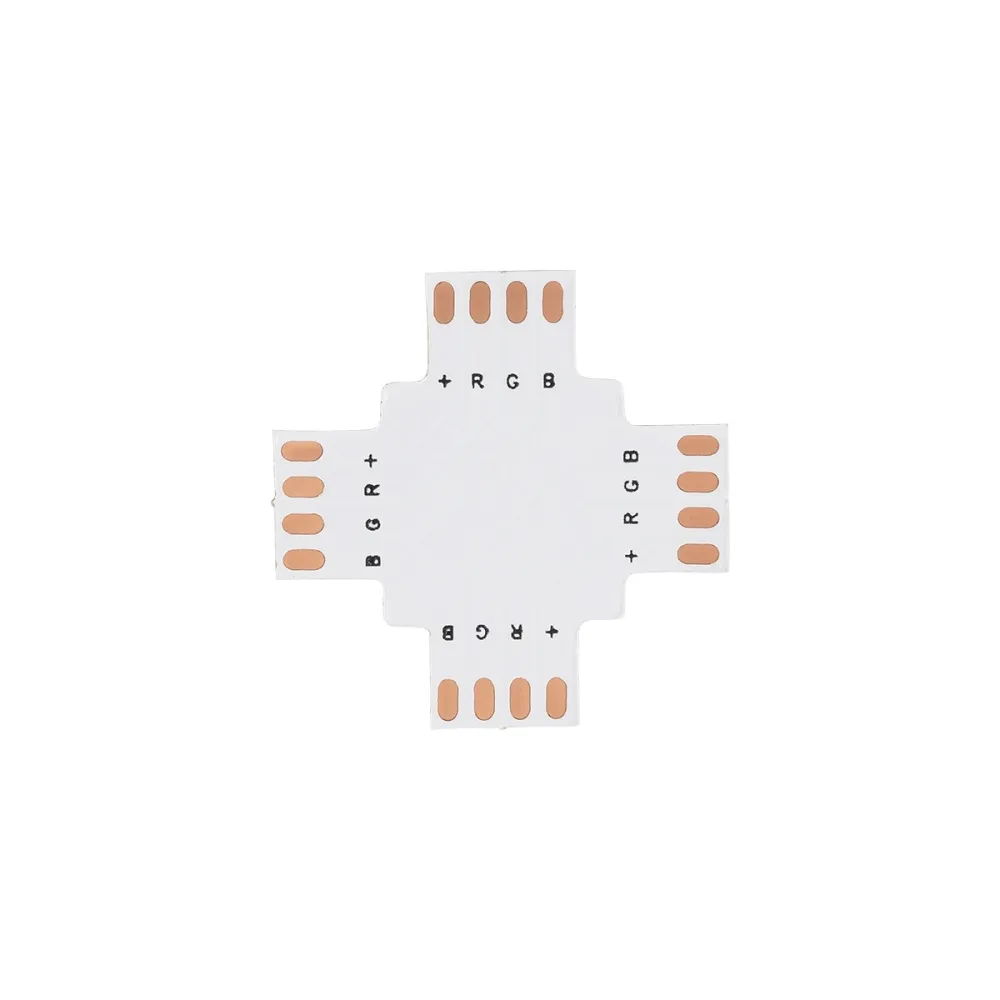 GLOBOSTAR® STRIPCON 70709 + Σύνδεσμος για Ταινία LED RGB 10mm σε 10mm IP20 - Λευκό - Μ3 x Π3 x Υ0.1cm