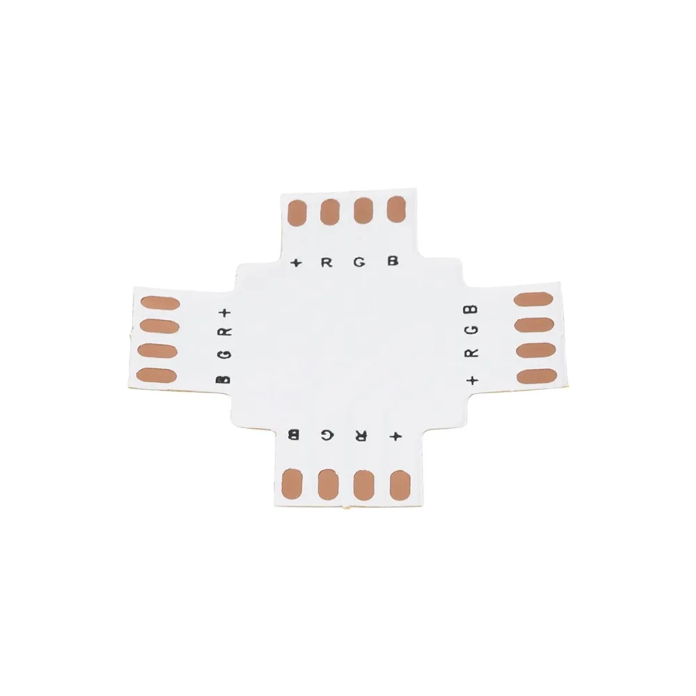 GLOBOSTAR® STRIPCON 70709 + Σύνδεσμος για Ταινία LED RGB 10mm σε 10mm IP20 - Λευκό - Μ3 x Π3 x Υ0.1cm