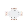 GLOBOSTAR® STRIPCON 70709 + Σύνδεσμος για Ταινία LED RGB 10mm σε 10mm IP20 - Λευκό - Μ3 x Π3 x Υ0.1cm