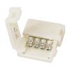 GLOBOSTAR® STRIPCON 70712 Ταχυσύνδεσμος για Ταινία LED RGB 10mm σε 10mm IP20 - Λευκό - Μ1.6 x Π1.5 x Υ0.5cm