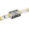 GLOBOSTAR® STRIPCON 70713 Ταχυσύνδεσμος για Μονόχρωμη Ταινία LED 8mm σε 8mm IP20 - Διάφανο - Μ1.3 x Π1.9 x Υ0.8cm