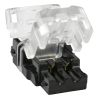 GLOBOSTAR® STRIPCON 70716 Ταχυσύνδεσμος για Μονόχρωμη Ταινία LED 8mm σε 2 Καλώδια Αδιάβροχο IP65 - Διάφανο - Μ1.3 x Π2.4 x Υ0.8cm