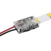 GLOBOSTAR® STRIPCON 70718 Ταχυσύνδεσμος για Μονόχρωμη Ταινία LED 10mm σε 2 Καλώδια IP20 - Διάφανο - Μ1.5 x Π2.4 x Υ0.8cm
