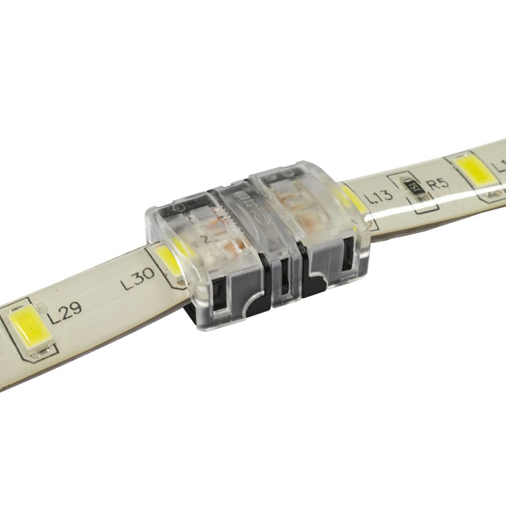 GLOBOSTAR® STRIPCON 70719 Ταχυσύνδεσμος για Μονόχρωμη Ταινία LED 10mm σε 10mm Αδιάβροχο IP65 - Διάφανο - Μ1.5 x Π1.9 x Υ0.8cm