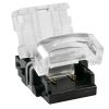 GLOBOSTAR® STRIPCON 70720 Ταχυσύνδεσμος για Μονόχρωμη Ταινία LED 10mm σε 2 Καλώδια Αδιάβροχο IP65 - Διάφανο - Μ1.5 x Π2.4 x Υ0.8cm
