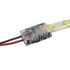 GLOBOSTAR® STRIPCON 70720 Ταχυσύνδεσμος για Μονόχρωμη Ταινία LED 10mm σε 2 Καλώδια Αδιάβροχο IP65 - Διάφανο - Μ1.5 x Π2.4 x Υ0.8cm