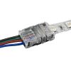 GLOBOSTAR® STRIPCON 70722 Ταχυσύνδεσμος για RGB Ταινία LED 10mm σε 4 Καλώδια IP20 - Διάφανο - Μ1.5 x Π2.4 x Υ0.8cm