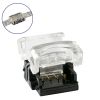 GLOBOSTAR® STRIPCON 70723 Ταχυσύνδεσμος για RGB Ταινία LED 10mm σε 10mm Αδιάβροχο IP65 - Διάφανο - Μ1.5 x Π1.9 x Υ0.8cm