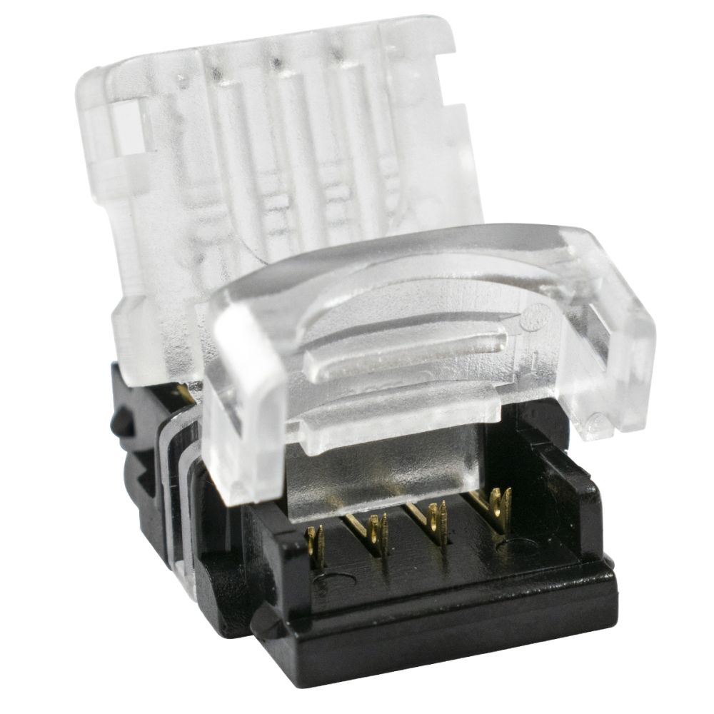 GLOBOSTAR® STRIPCON 70724 Ταχυσύνδεσμος για RGB Ταινία LED 10mm σε 4 Καλώδια Αδιάβροχο IP65 - Διάφανο - Μ1.5 x Π2.4 x Υ0.8cm