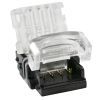 GLOBOSTAR® STRIPCON 70724 Ταχυσύνδεσμος για RGB Ταινία LED 10mm σε 4 Καλώδια Αδιάβροχο IP65 - Διάφανο - Μ1.5 x Π2.4 x Υ0.8cm