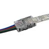 GLOBOSTAR® STRIPCON 70724 Ταχυσύνδεσμος για RGB Ταινία LED 10mm σε 4 Καλώδια Αδιάβροχο IP65 - Διάφανο - Μ1.5 x Π2.4 x Υ0.8cm