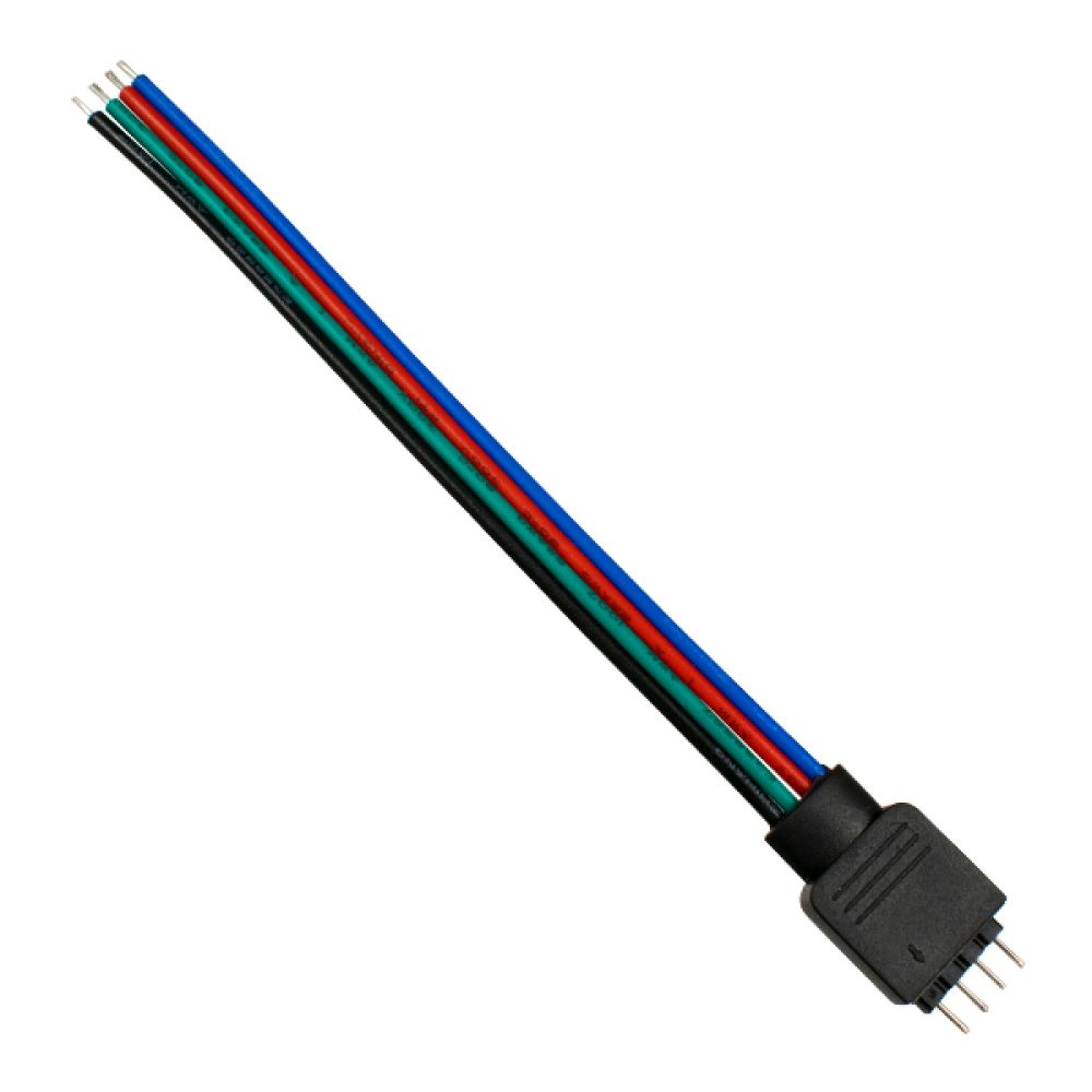 GLOBOSTAR® STRIPCON 70725 Ταχυσύνδεσμος 4 Pin Αρσενικός για Ταινία LED RGB σε 4 Καλώδια IP20 - Πολύχρωμο - Μ16.5 x Π1.7 x Υ0.3cm