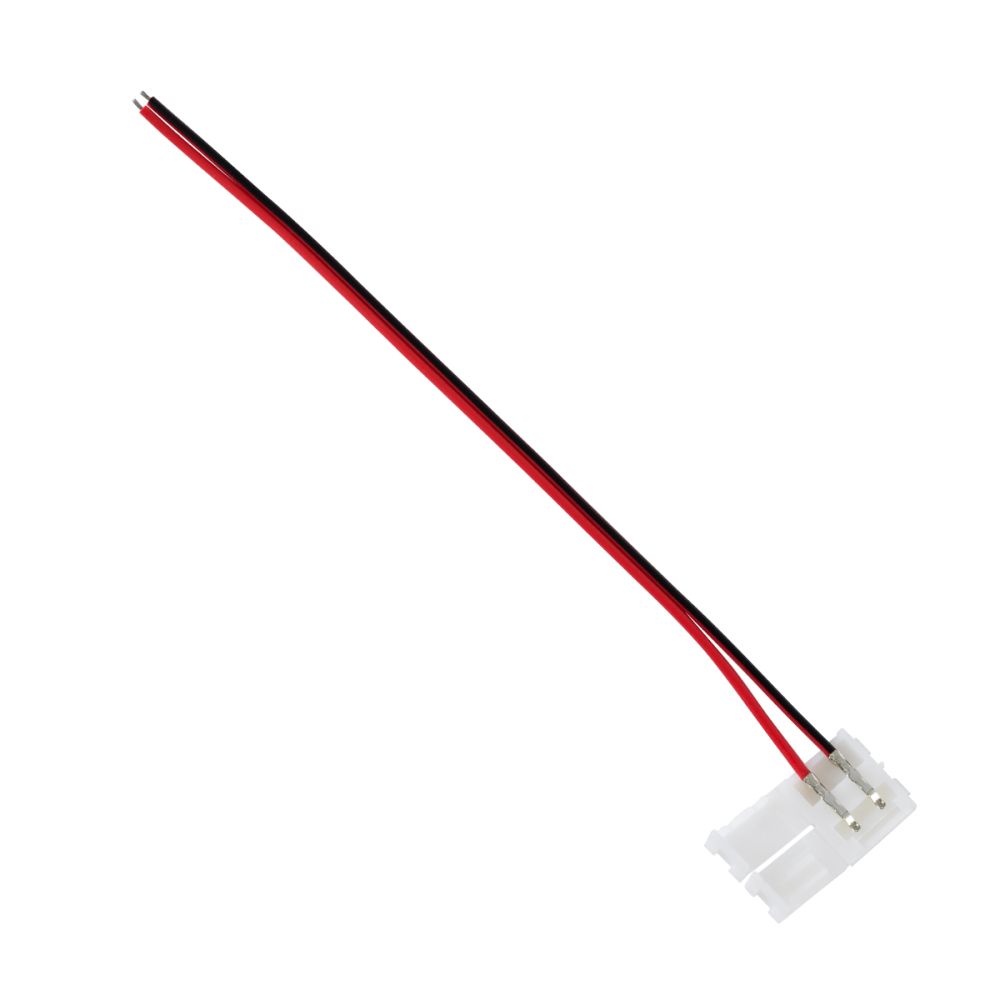 GLOBOSTAR® STRIPCON 70729 Ταχυσύνδεσμος για Μονόχρωμη Ταινία LED 10mm σε 2 Καλώδια IP20 - Λευκό - Μ16 x Π1.5 x Υ0.3cm